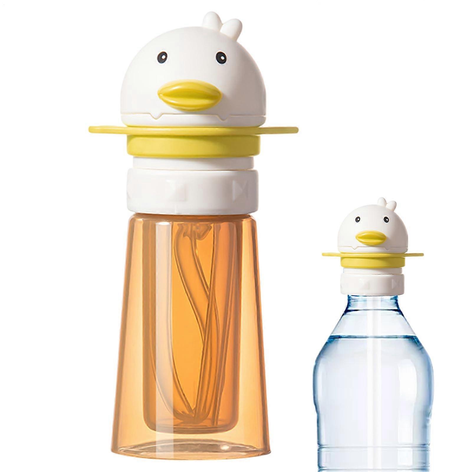 Bottle Caps Travel Cap With Straw Leak Proof Revolving Lid Yellow Adapter For Boys And Girls