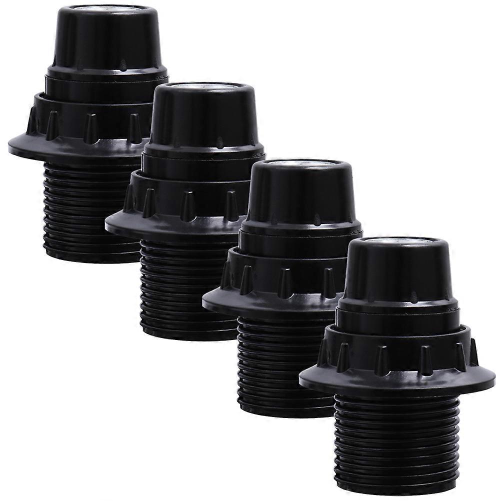 Light Bulb Socket E14 Lamp Holder for Household Use 16Pcs Black Plastic