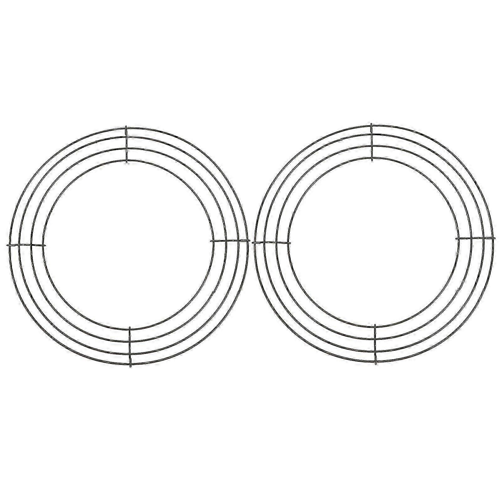 2pcs Wreath Form Round Backdrop Stand Flower Wreath Ring Stand Circle for Decoration