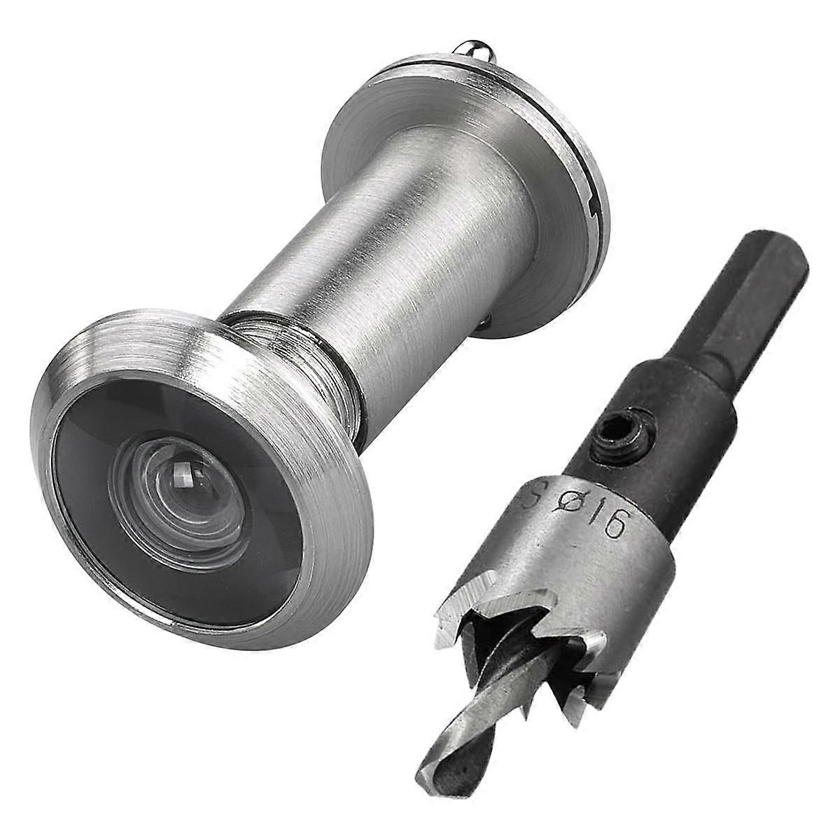 220-Degree Solid Brass Peep Holes for Door with 16mm Drill Bit, 0.63 Inch Door Peephole with Privacy, B