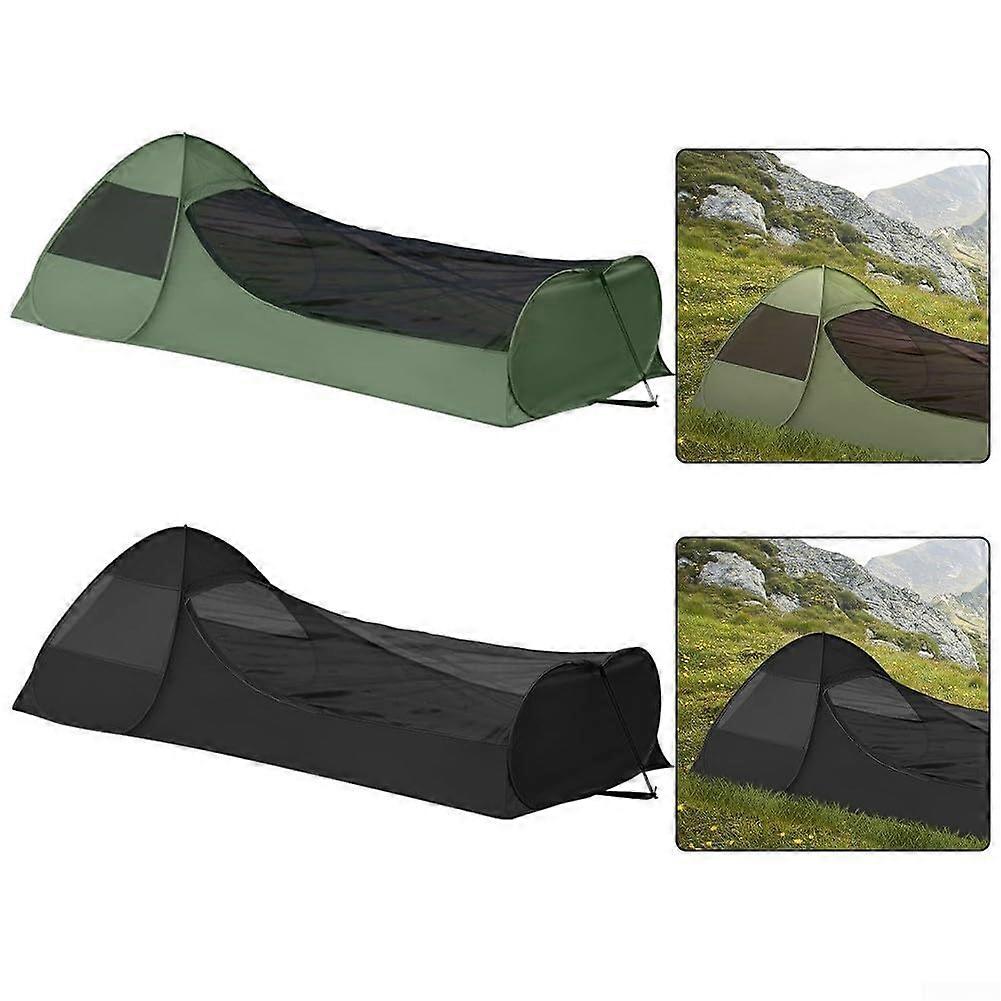 Mesh Hiking Tent With Large Head Space Easy Access Camping Tent Green Mesh Ventilation Comfortable Rest
