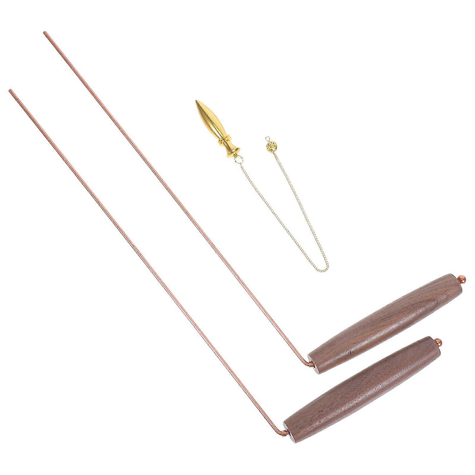 1 Set Copper Dowsing Rods Kit For Spiritual Use And Treasure Hunting Portable Divining Tools For Water And Energy Seeking Handheld Metal Detector Wand
