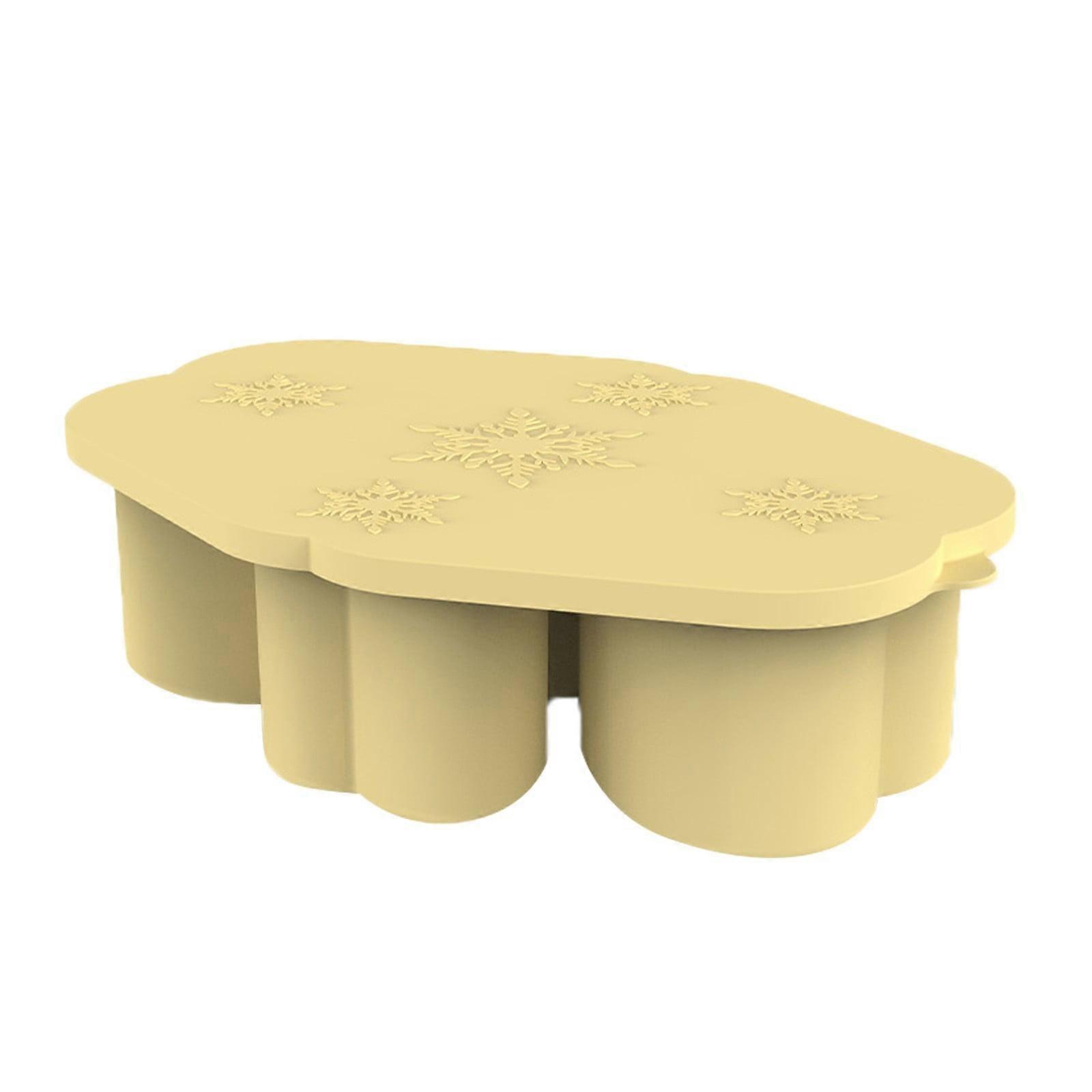 Love Heart Ice Cube Tray 4 Pcs, Silicone Hollow Cylinder with Lid for Freezer, Compatible with 40Oz Tumbler, Ice Drink Juice