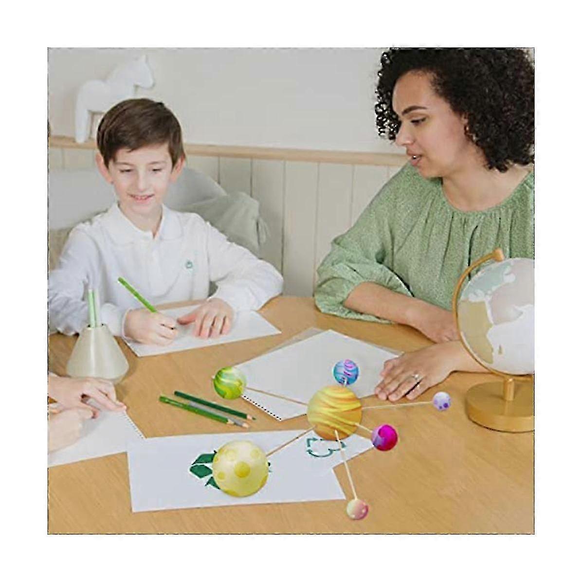 25-26 Solar System Project Kit, PlanetModel Crafts 14 Mixed Sized Polystyrene Spheres Balls for School Sc