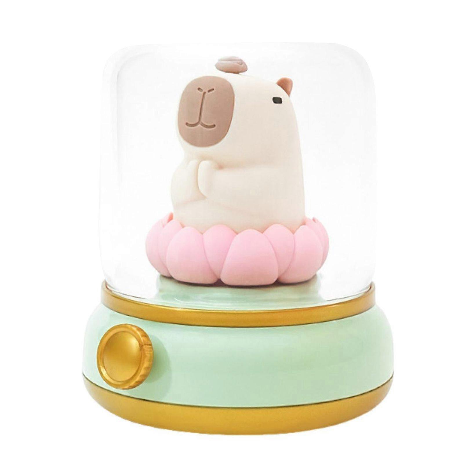 Jikaixiang Capybara Night Light Cute Rechargeable Lamp Dimmable Timer Function Dual Mode LED Bedside Lamp Table Decoration