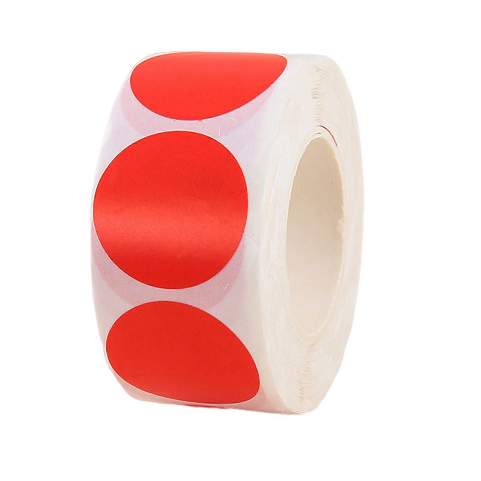 Jikaixiang 500 Pcs 1" Colored Dot Stickers Round Color Coding Labels Waterproof Polka Circle Dot Stickers for Office Student Classroom