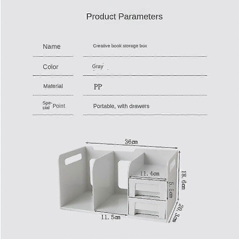 Plastic Storage Box, Square Dustproof For Office Drawer Type Storage Box