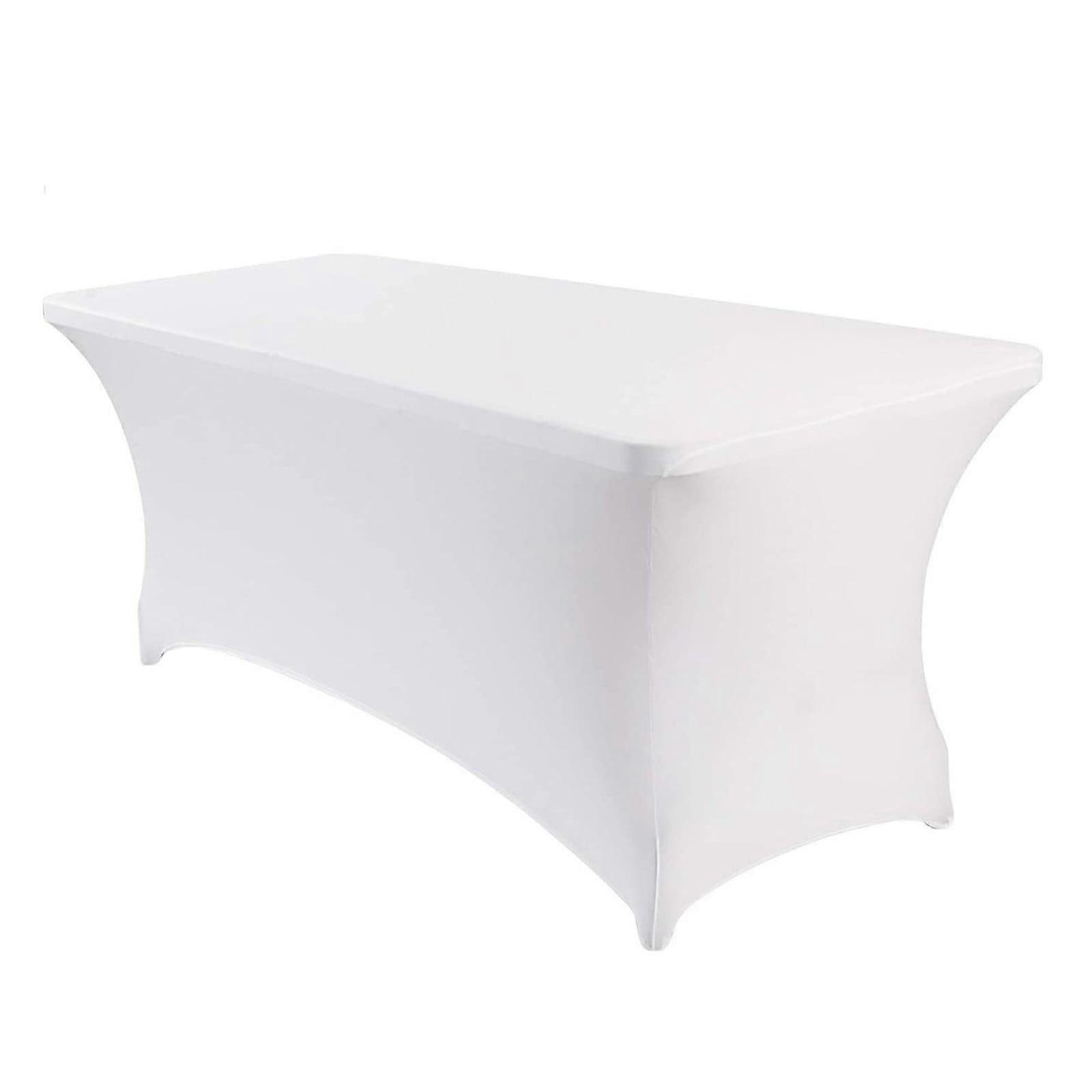 Poaug Clearance Spring Table Cloth for Rectangular Fitted Events, Stretch Spandex Cover Washable, compatible with Party Wedding Banquet