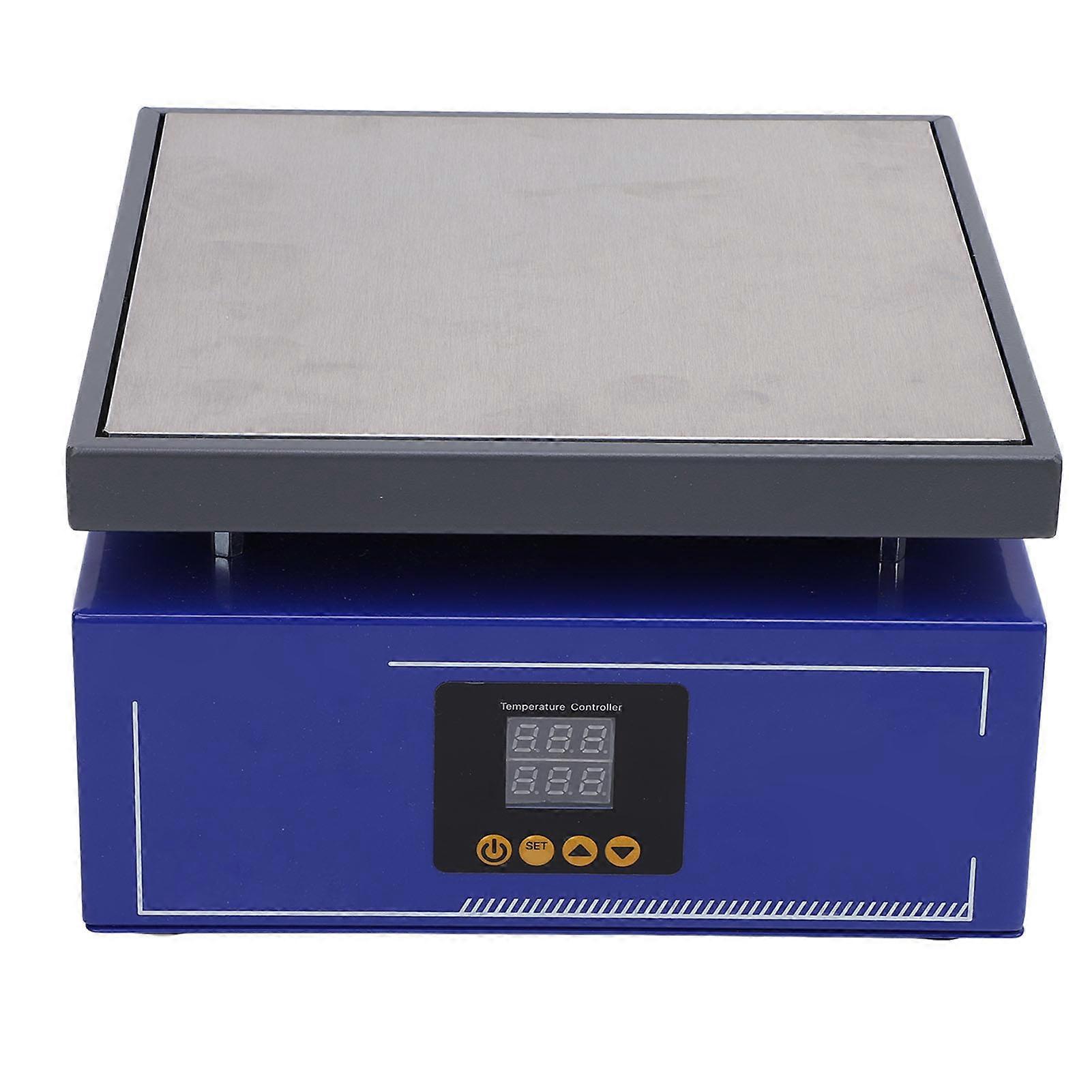 Preheating Station Constant Temperature Dual Digital Display 200 X 200mm Aluminum Alloy 600W LED Microcomputer Electric Hot Plate EU Plug 100‑240V 