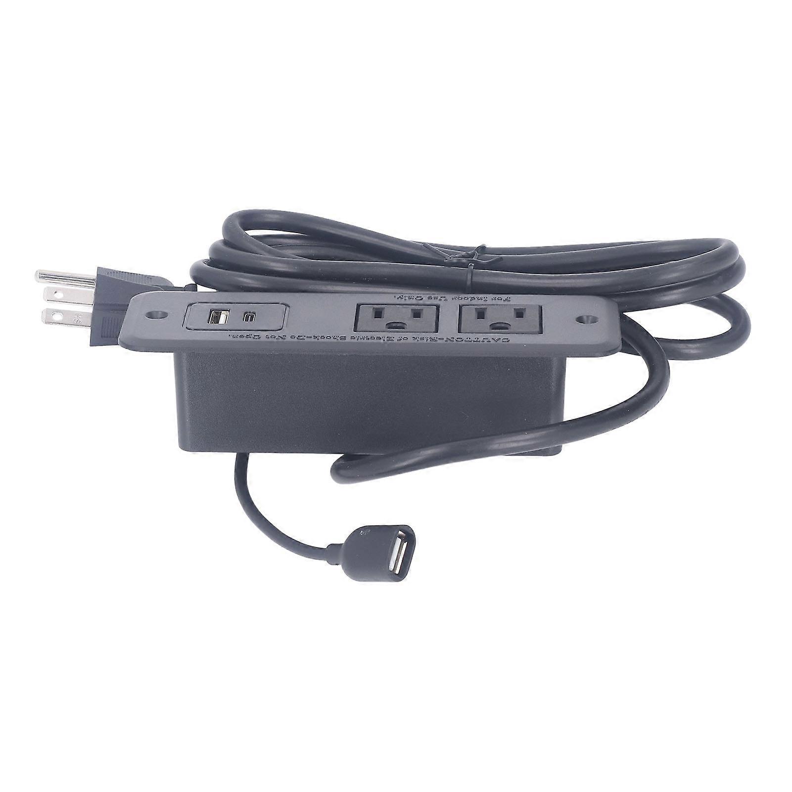 Recessed Power Strip Power Socket with USB Type C Port Fast Charging PD20W Flush Mount Outlet   for Office Desk Home