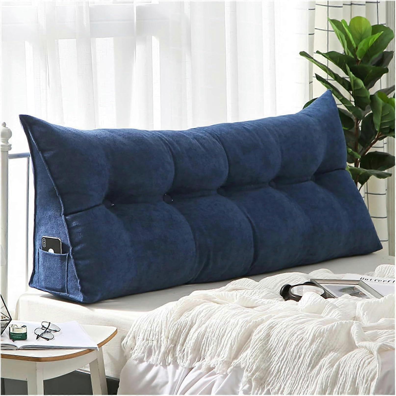 Large Wedge Pillows Twin Headboard Triangular Rest Reading Pillow Lumbar Support Cushion Waist Back
