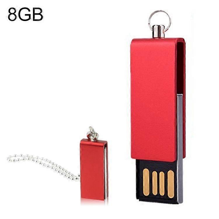 Mini draaibare USB-stick (rood)