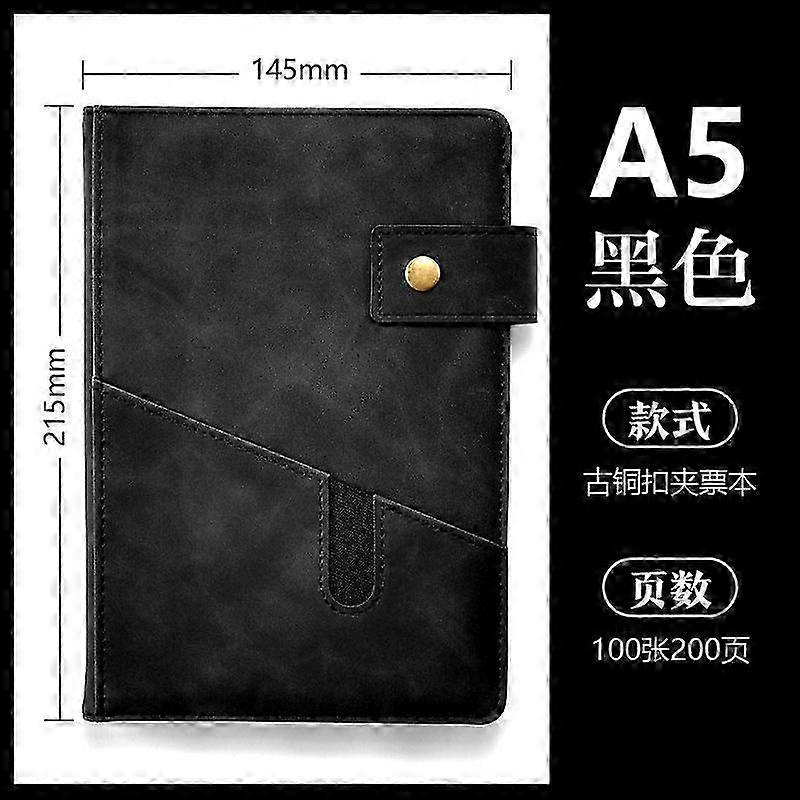 Buckle Imitation Leather Notebook Business Notebook Office Customized Diary Notebook Stationery