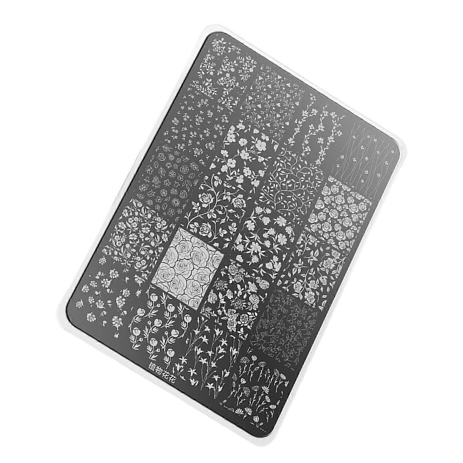 Artistic Nail Design Transfer Plates Precise Carved Patterns Nail Stamping Plate For Home And Professional Use Multicolor