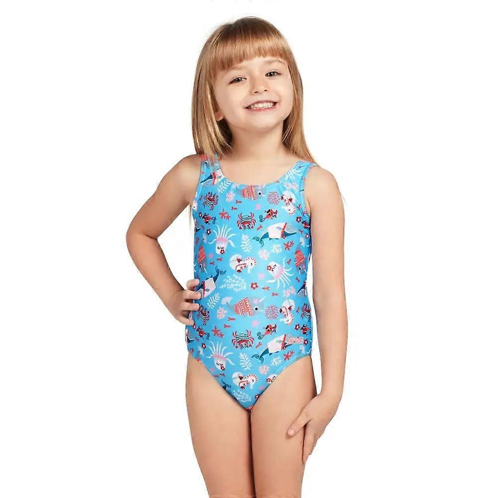 Zoggs Tots Girls Sea Disco Scoopback 泳衣