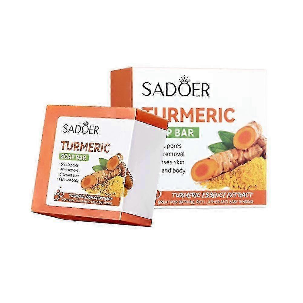 Turmeric Soap Bar for Acne-Prone Skin: Pore Refining, Oil Cleansing with Rich Lather for Face and Body
