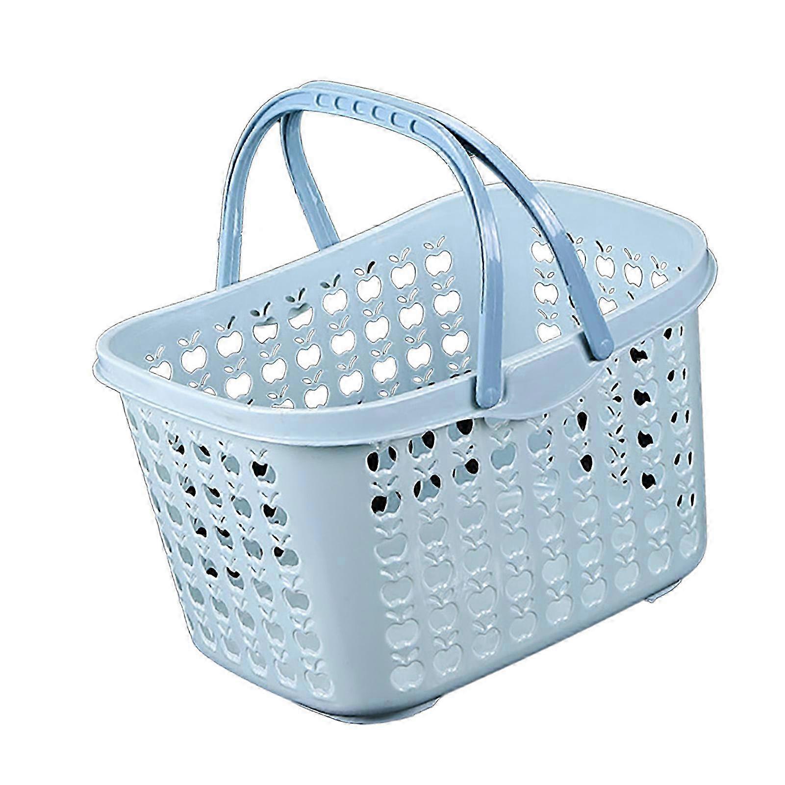 Large Capacity Plastic Hand Basket for Outdoor Picnic and Camping