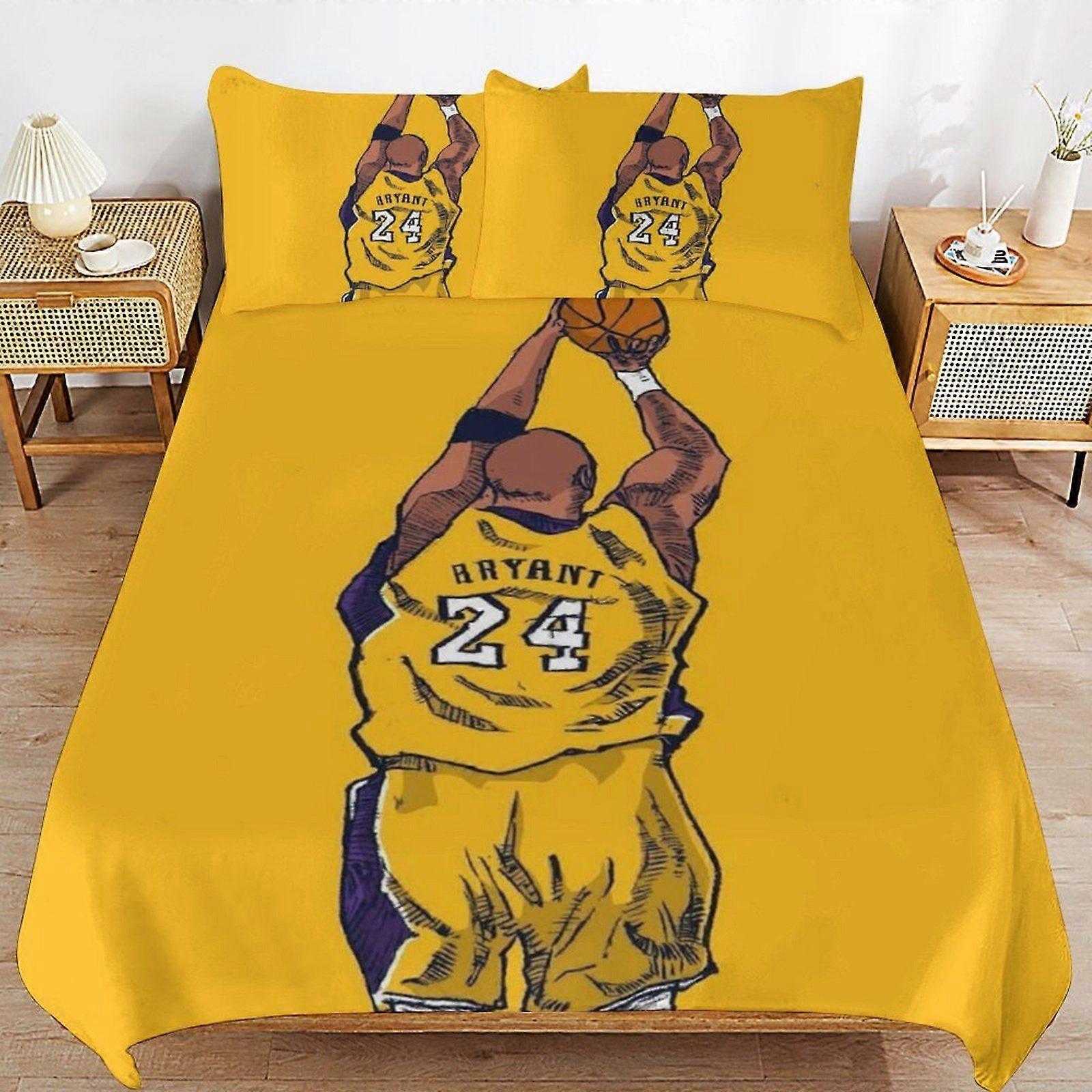 w421 Kobe Bryant Wrinkle Free Fabric Soft Sleep Ready Zipper Closure Threaded Finish Duvet Cover Sets Style m421