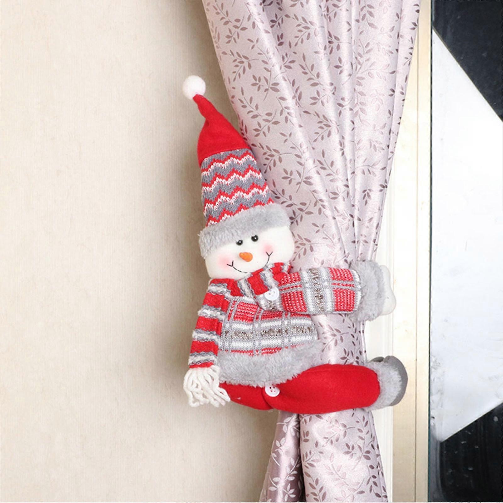 Capino Christmas Curtain Buckles, Compatible with Doll Clasps, Merry Xmas Window Decor for Home, New Year Pendant