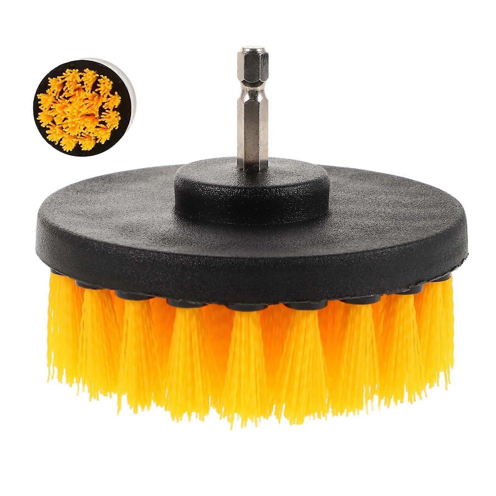 2pcs MultiUse Drill Brush Kit For Car Wash And Bathroom Cleaning With Pointed And Flat Brushes, Efficient Stain Removal