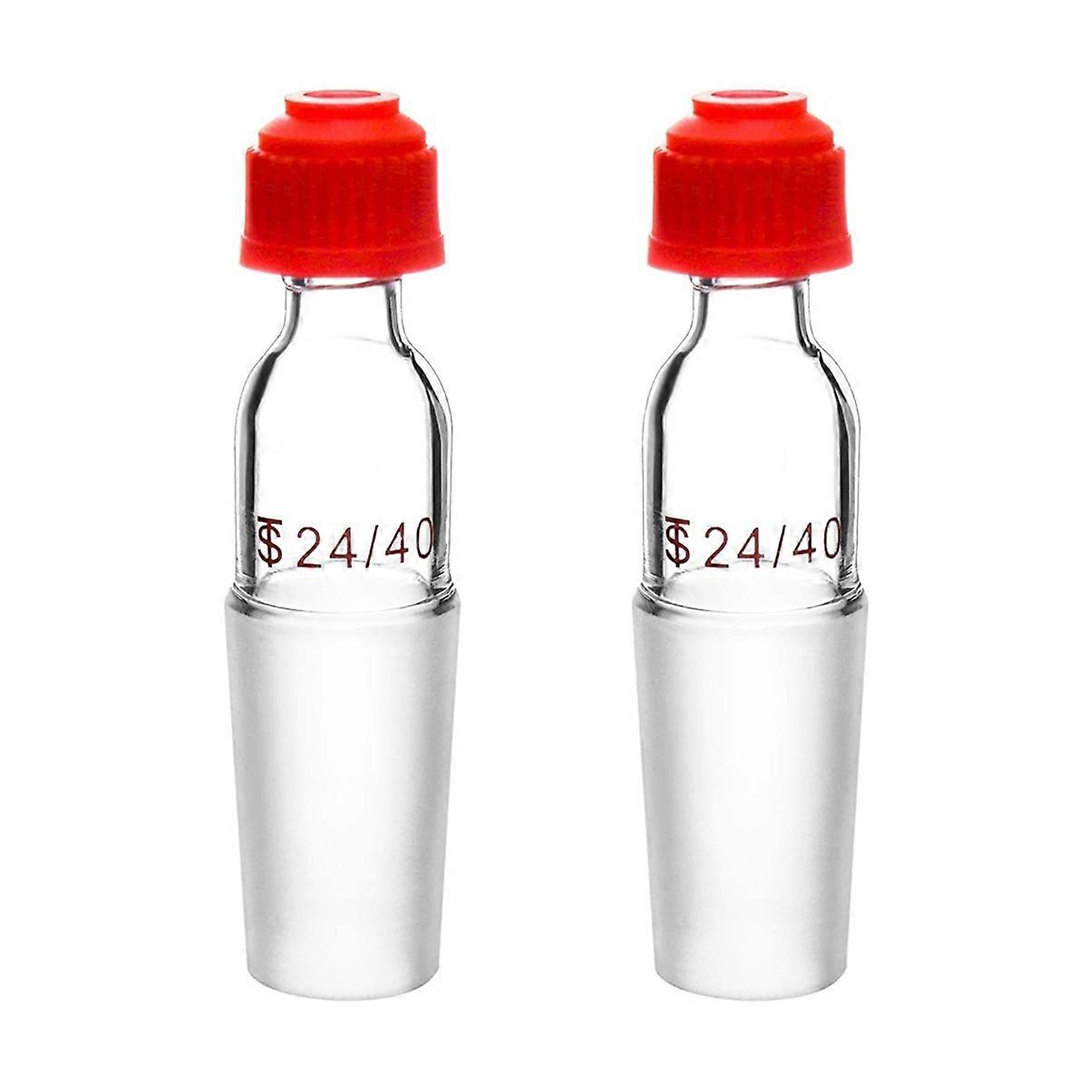 Thermometer Inlet Adapter with 24/40 Inner Joint,2pcs Glass Thermometer Adapter for Distillation Apparatus Chemistry Lab