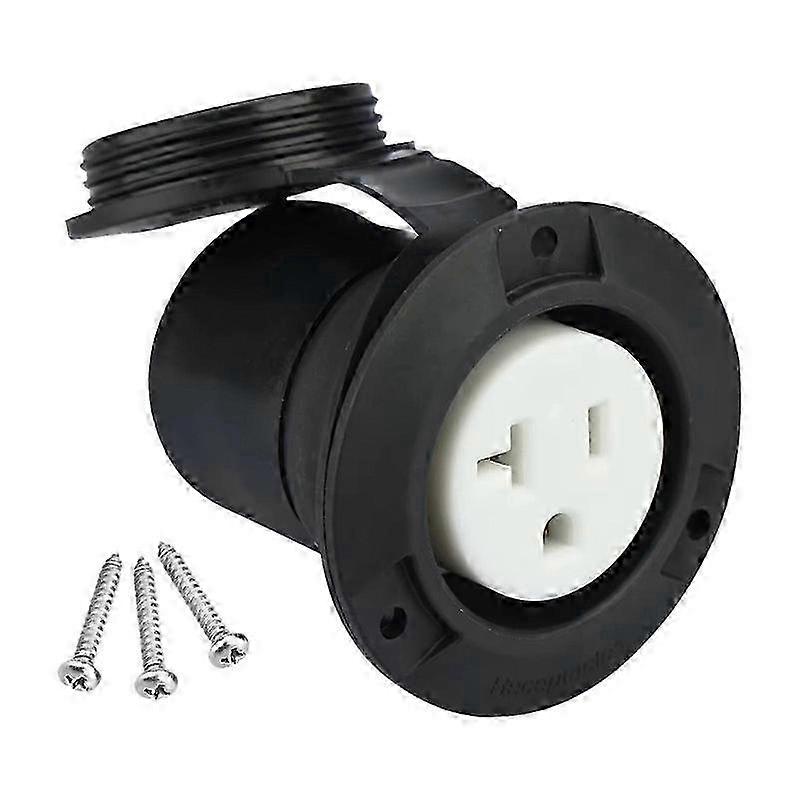 20Amp RV Shore Power Flanged Inlet Plug | US Adapter for Repair Edition 1107