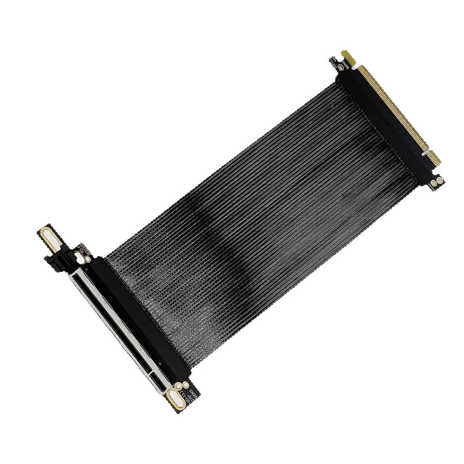 PCIE 5.0 X16 Extender Extension Cable 270 Degree Reverse Right Angled with Gold Plated Connector Metal Shielding Multicolor