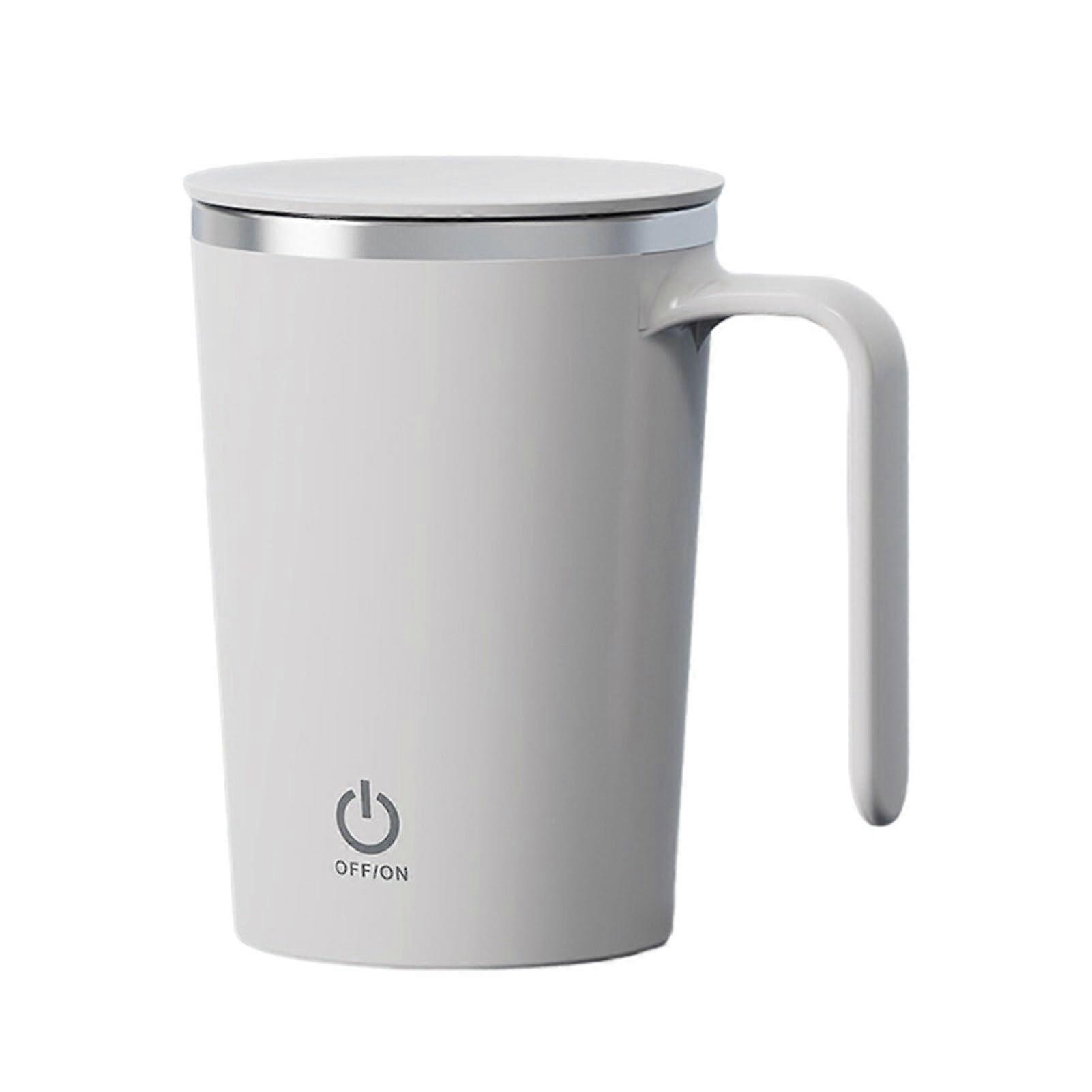 Electric Stirring Cup For Various Drinks Magnetic Drive Propeller At Bottom White