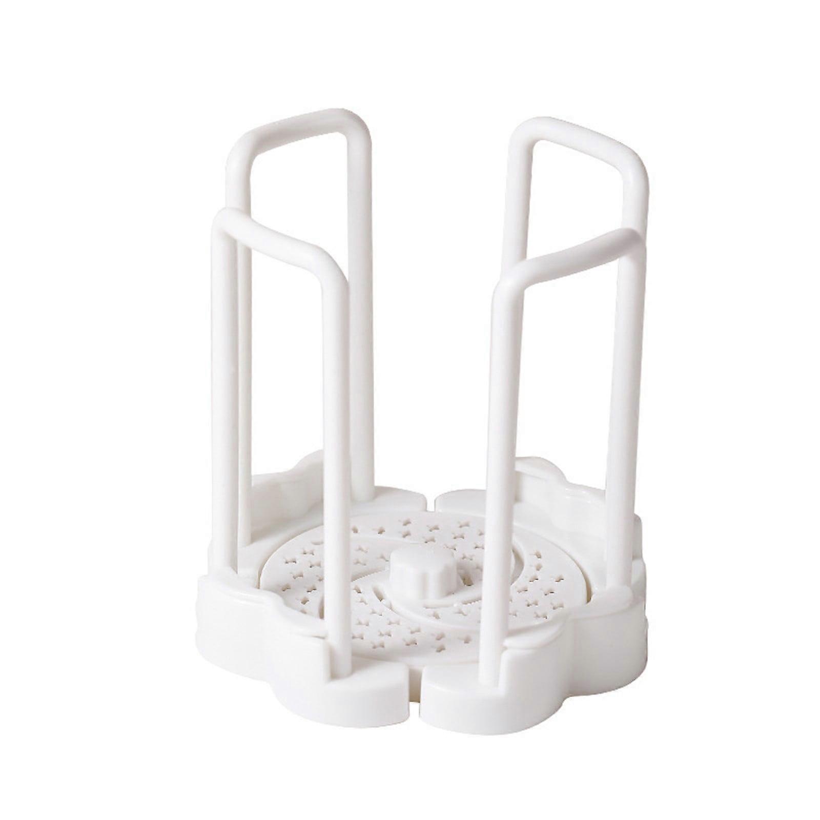 XIUH Kitchen Tools & Dinnerware Holder - Plastic Drain Rack, Dish Storage, Drying Shelf, Tableware Drainer (White)