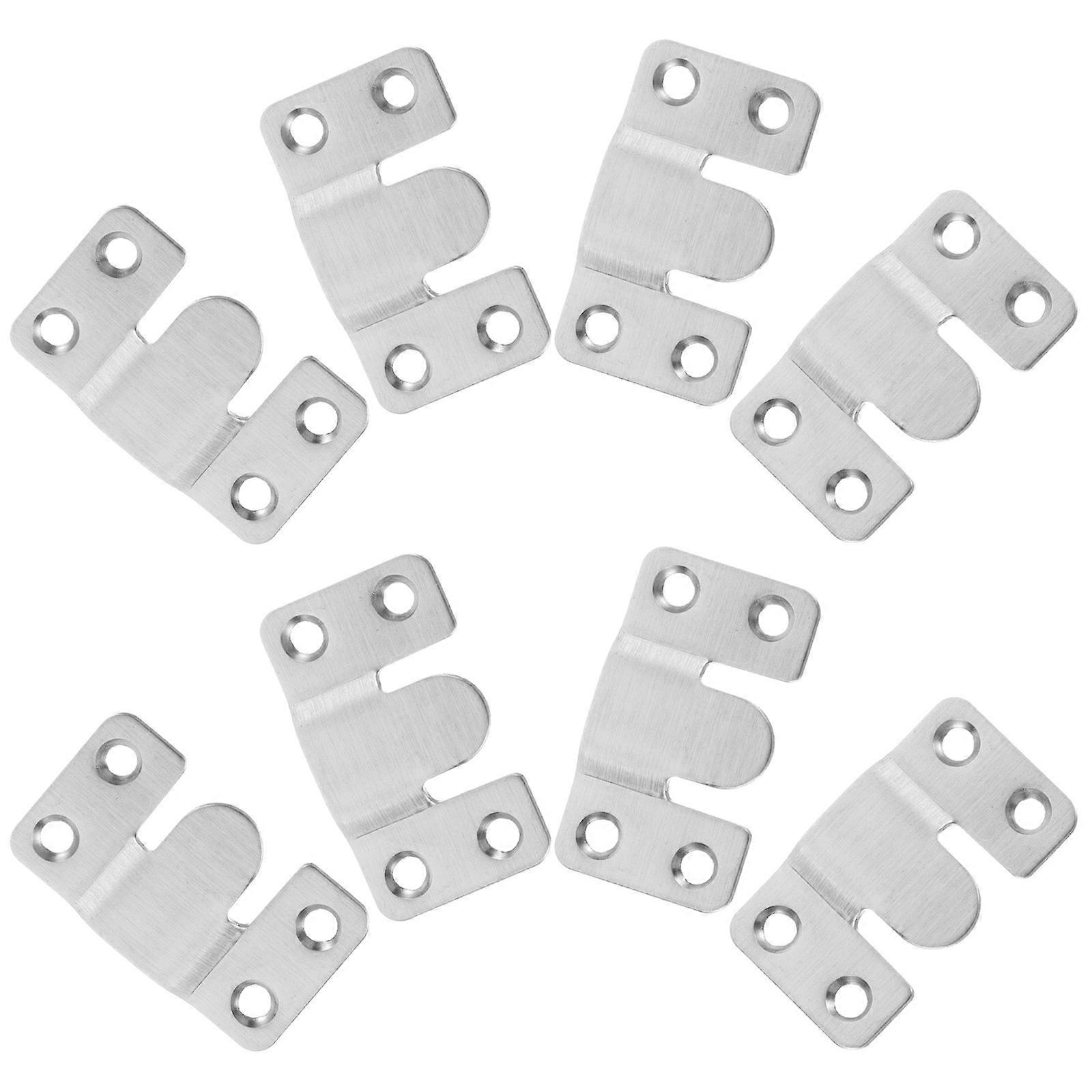 Invisible Stainless Steel Wall Mount Bed Frame Brackets 8Sets