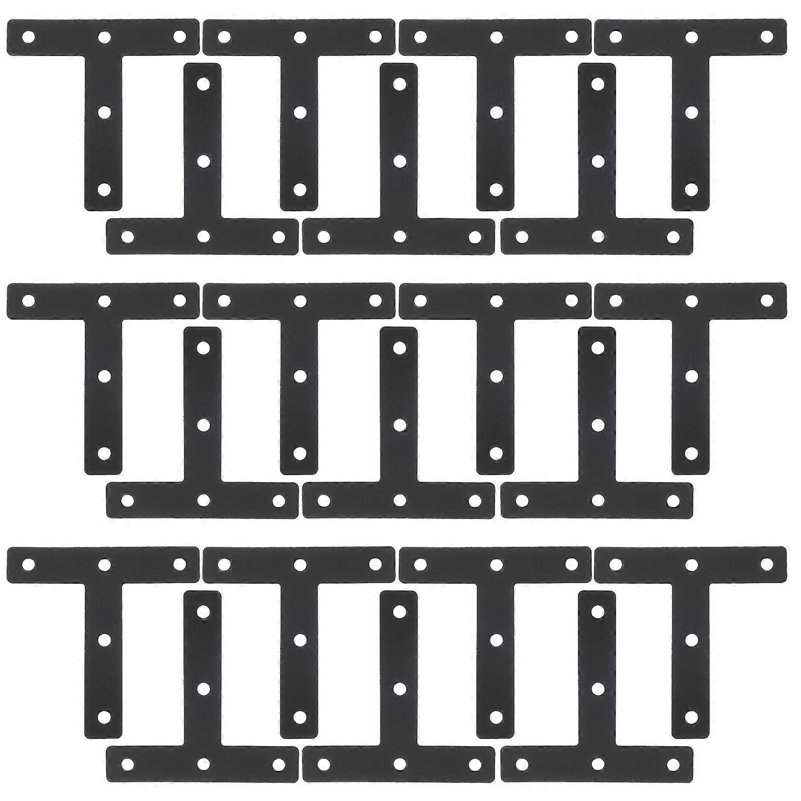 20 Pcs Flat Braces T Shelf Bracket Shelf Supports Furniture Mending Plates