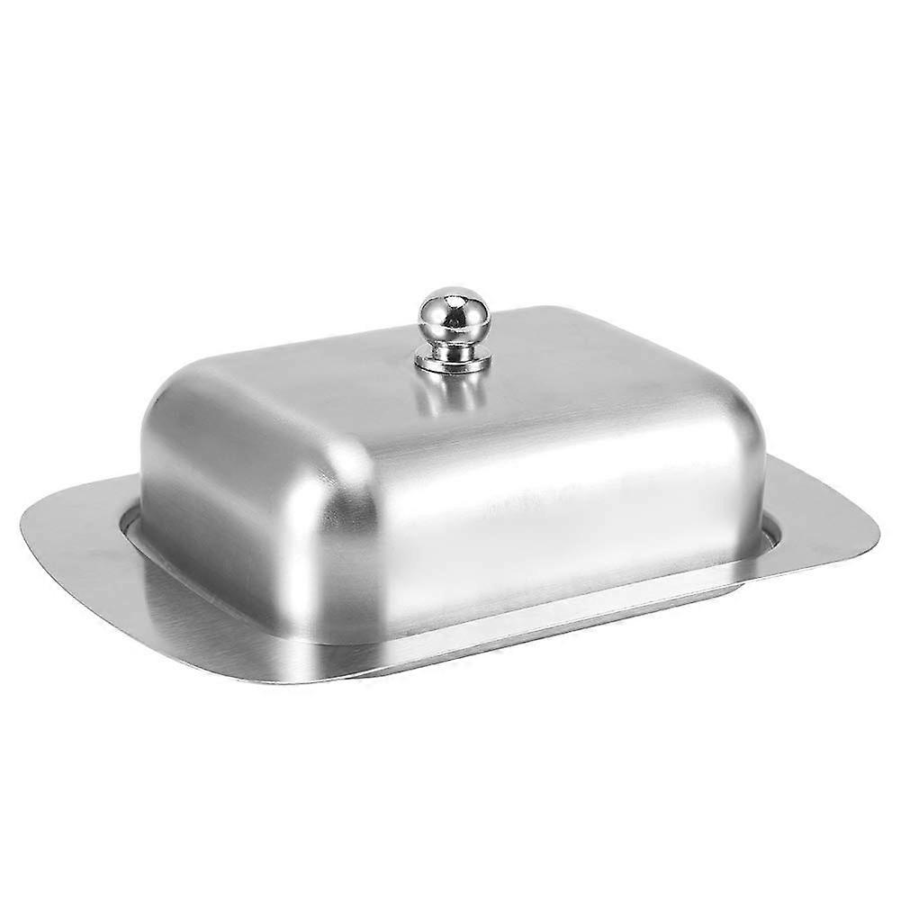 Butter Dish Stainless Steel Double Insulated Container with Lid and Handle for Kitchen Storage
