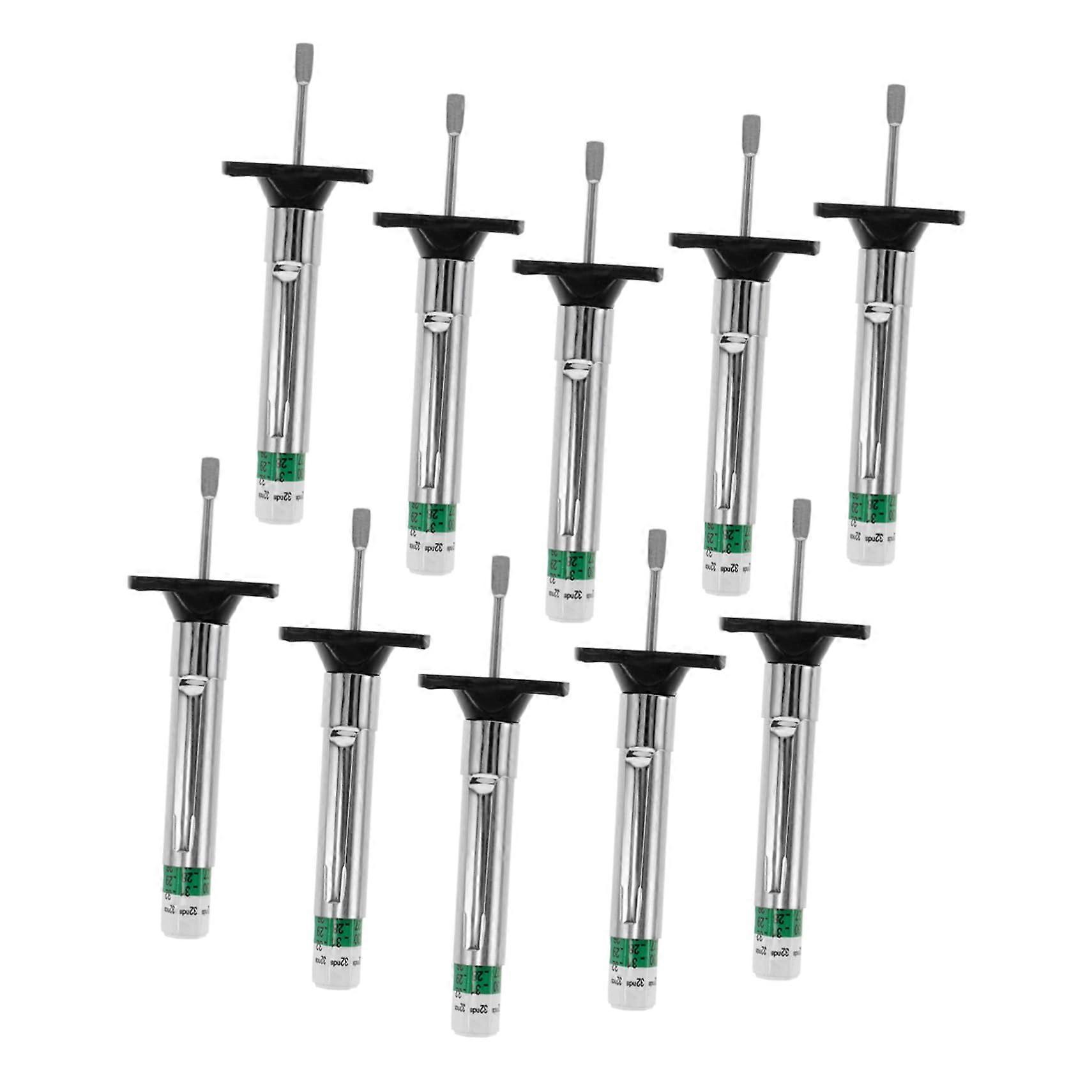 10pcs Tire Tread Depth Gauge Set with Marking Pen for Accurate Car and Motorcycle Measurement