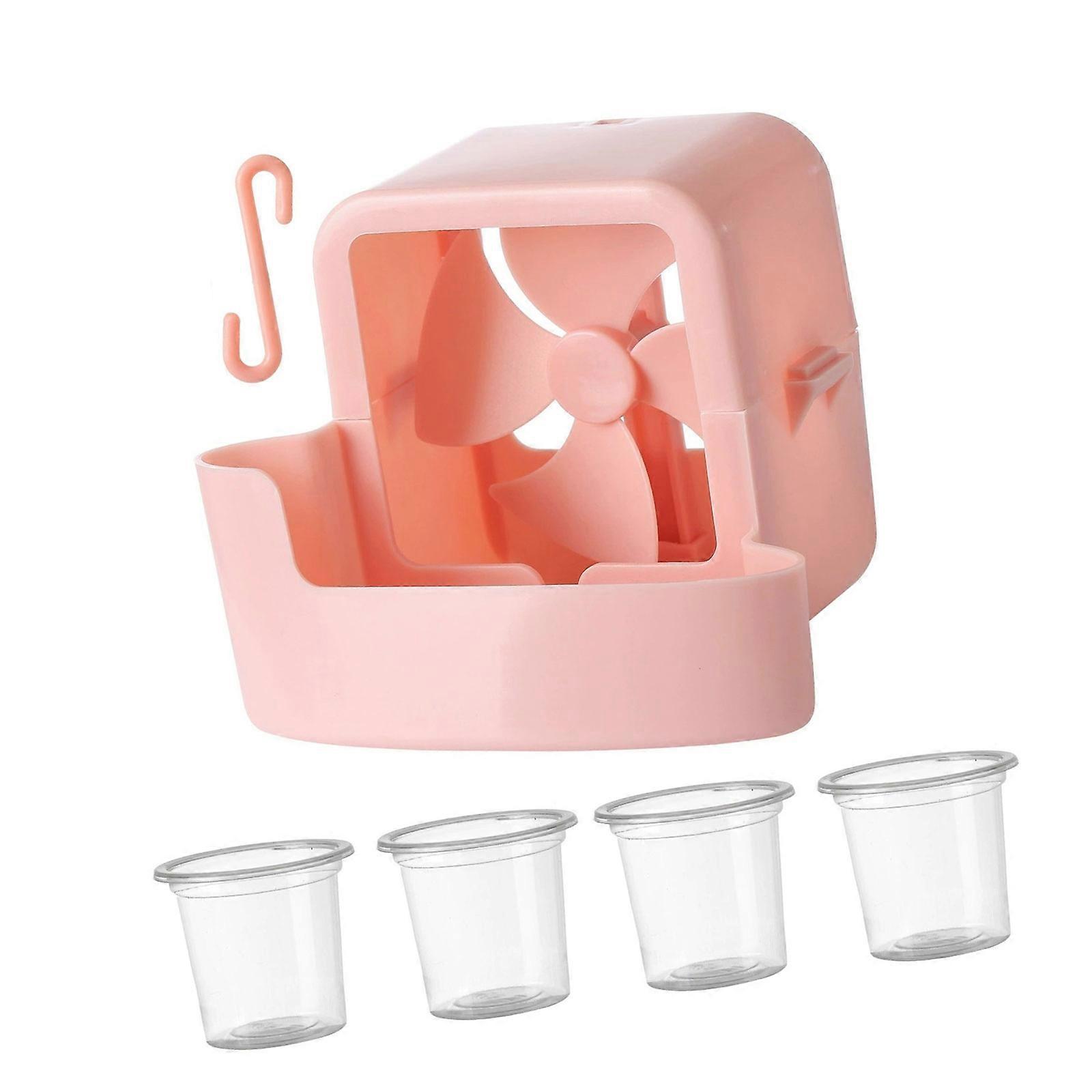 Multipurpose Ice Container Plastic Texture Perfect for Fans Fast Cooling Solution Using Ice Cubes Home Office Use  Pink
