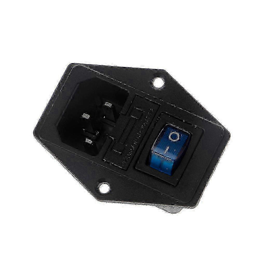 w 10a 250v Inlet Module Plug Fuse h Male Power Socket 3 Pin On/off PK