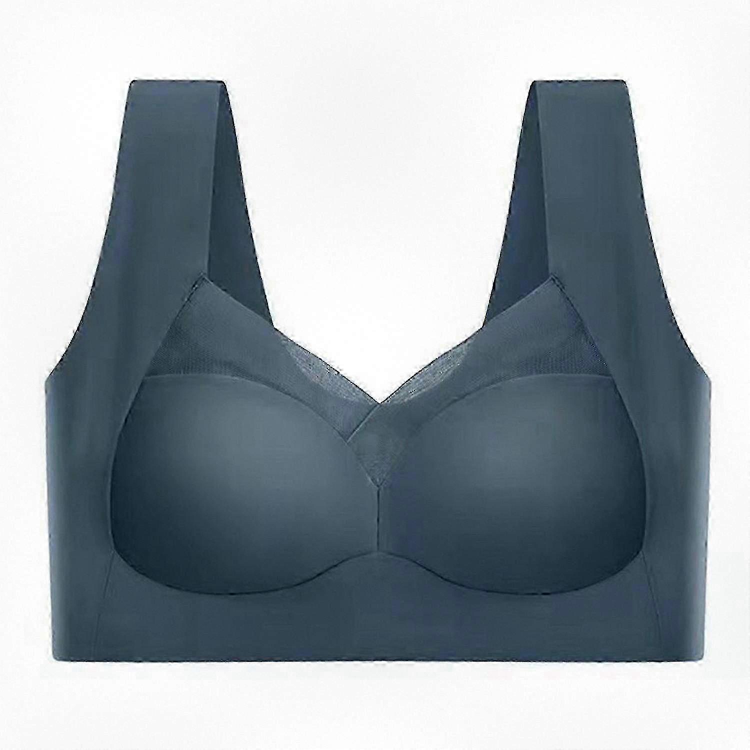 Strapless Mesh Seamless Push Up Wireless Comfort Bra for Posture Support