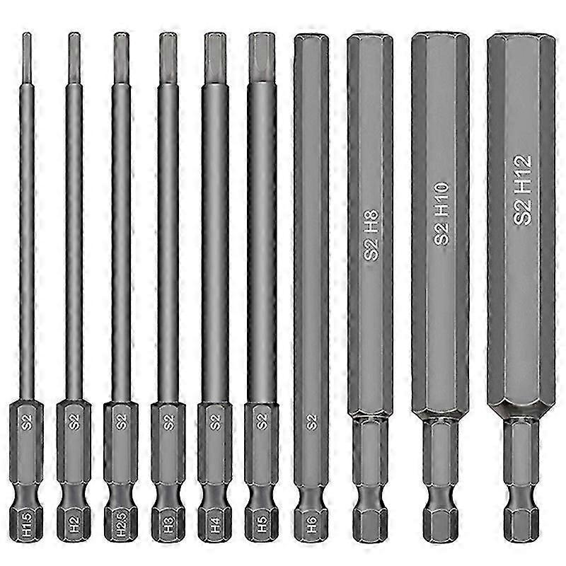 10-Piece Inner Hexagon Spanner Wrench Socket Set, 1.5-12mm