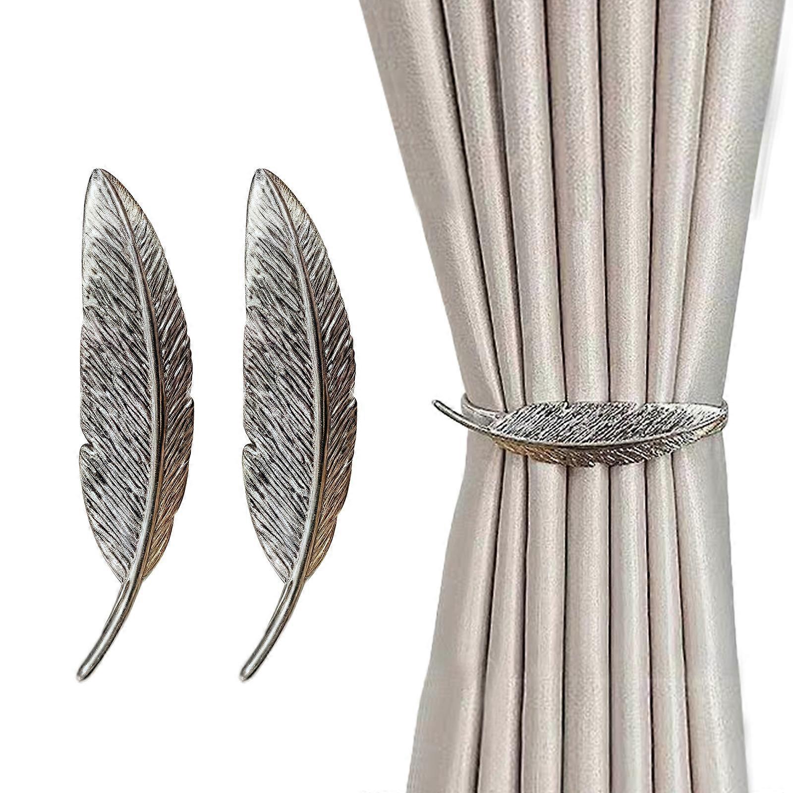 1Pair Curtain Tiebacks Window Curtain Bind Holdback Buckles Clips Tie Backs Spring Drapery Holders for Home Decorations Multicolor