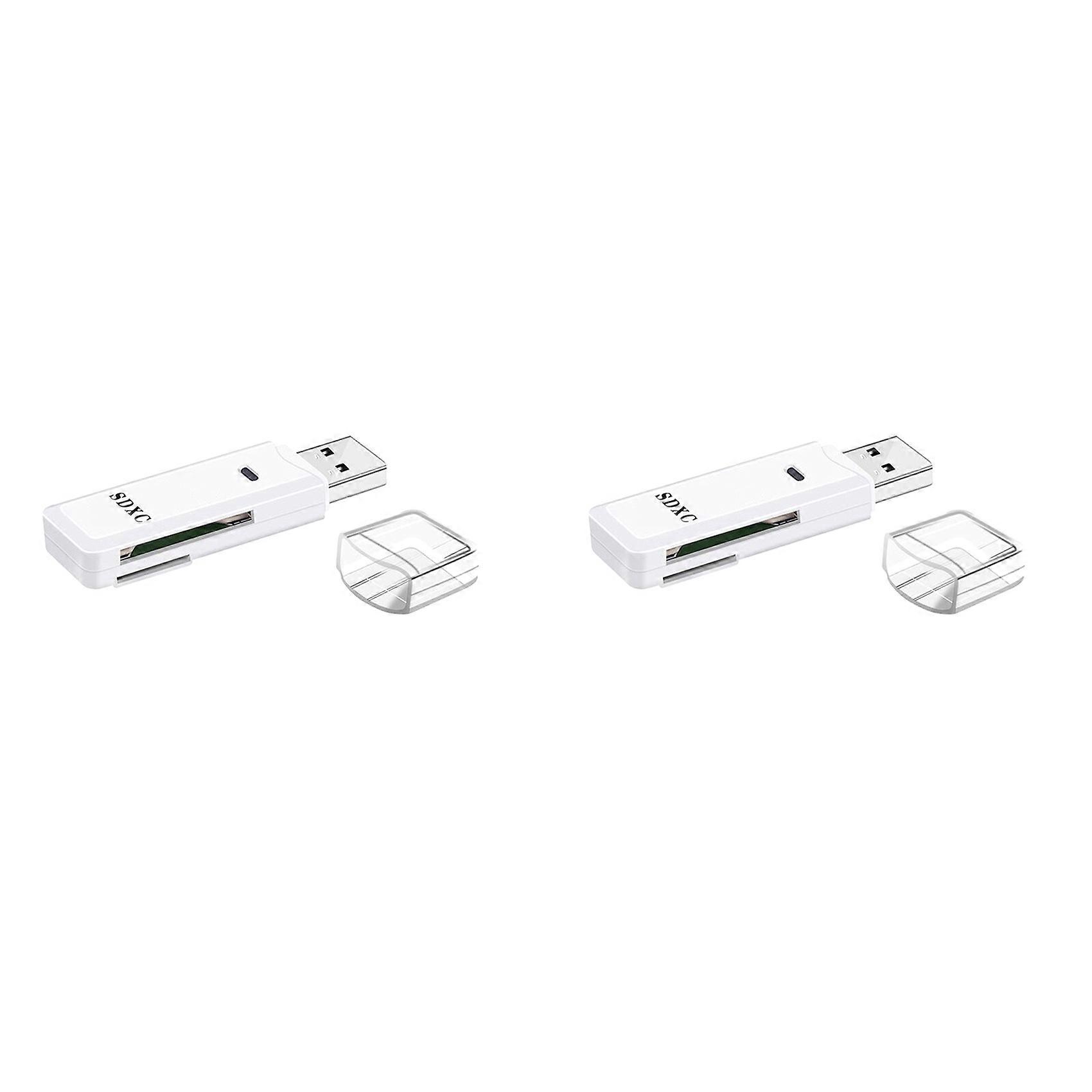 2X 2 in 1 USB 3.0 SD TF Card Reader High Speed Data Transmission Up to 5Gbps Compatibility Multiple B