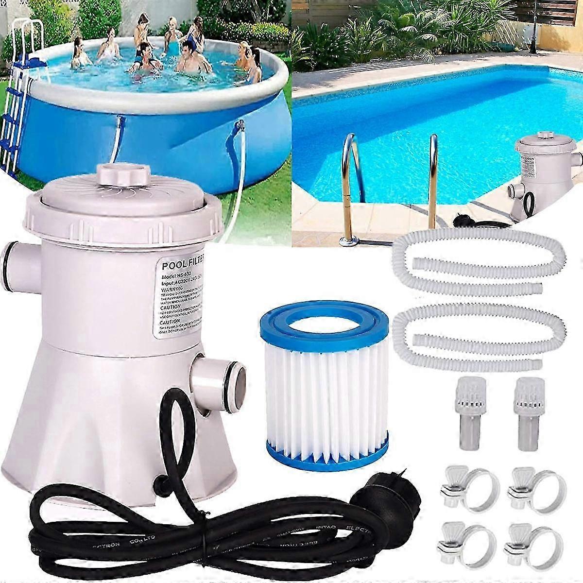 Inflatable pool filter pump kit with electric water pump