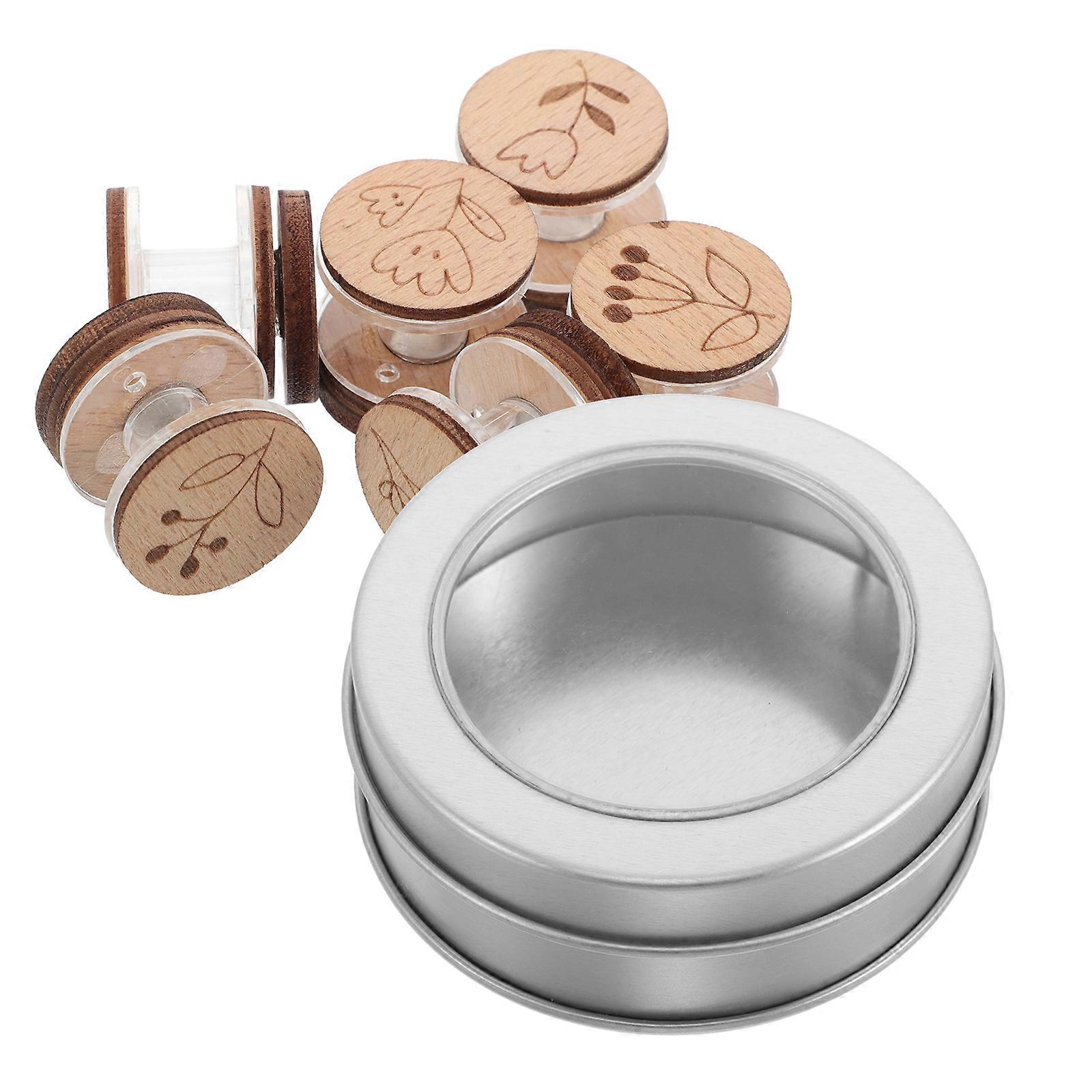 Embroidery Thread Organizer Wooden Cross Stitch Tools Set Includes 6Pcs