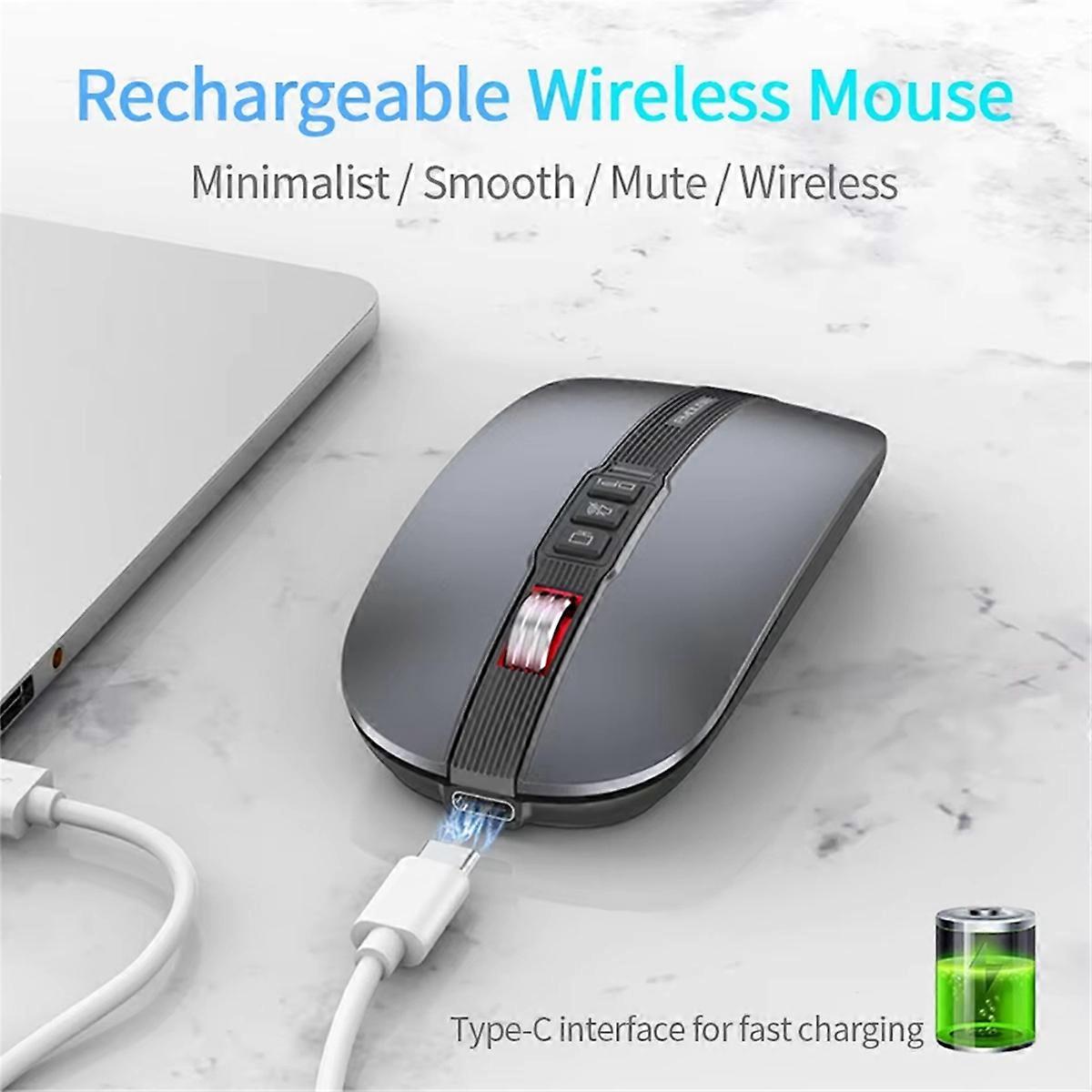 Wireless Bluetooth Mouse 2.4G Wireless Office Mouse Tablet PC White