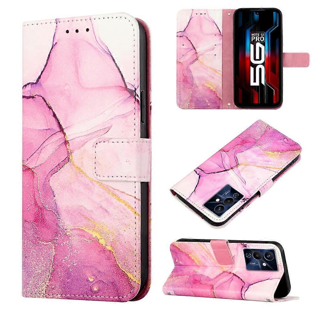 For Infinix Note 12 Pro 5G PT003 Marble Pattern Flip Leather Phone Case