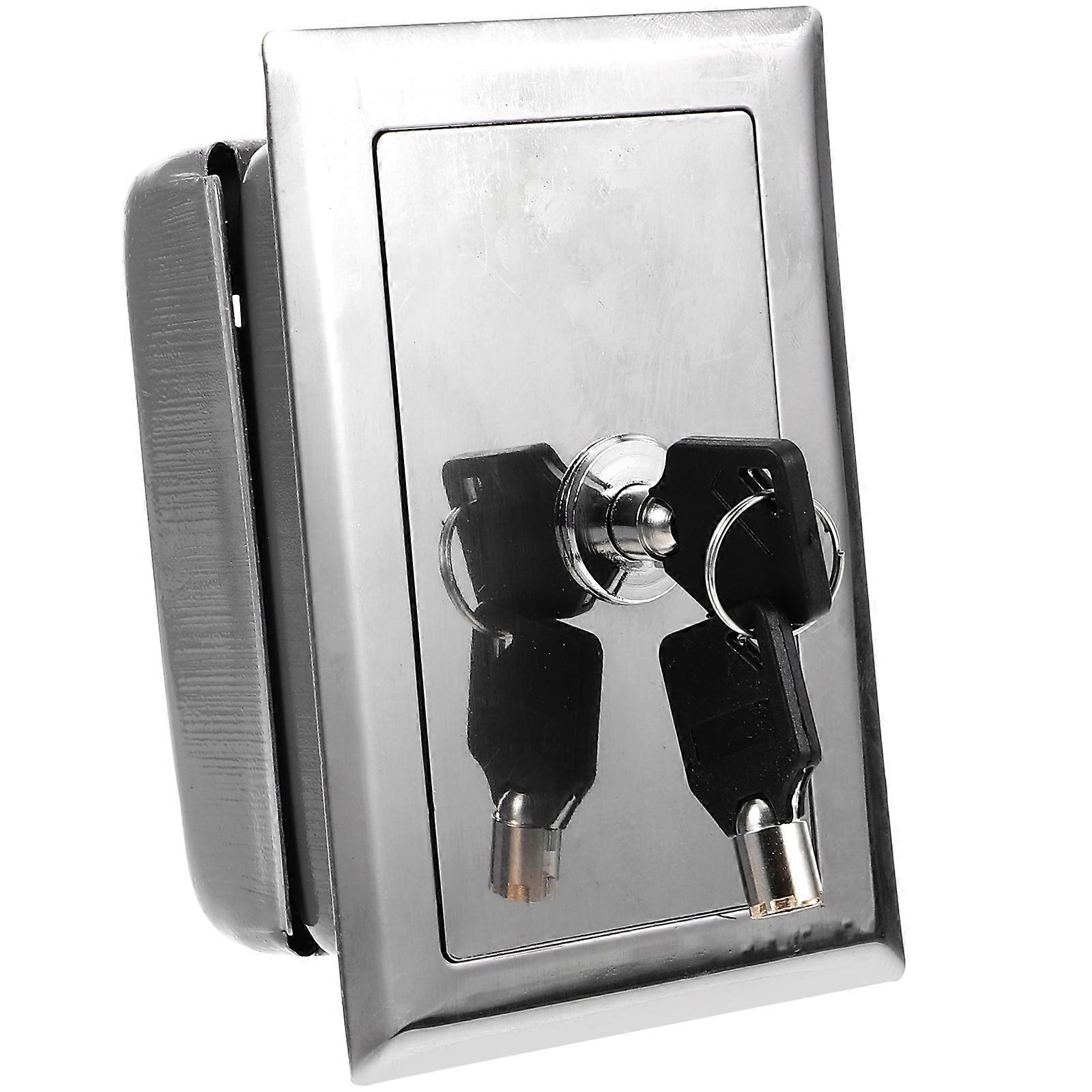 Silver Plastic Manual Box for Home with Push Button Control Station for Rolling Shutter Door 6.5 x 4.2 inches