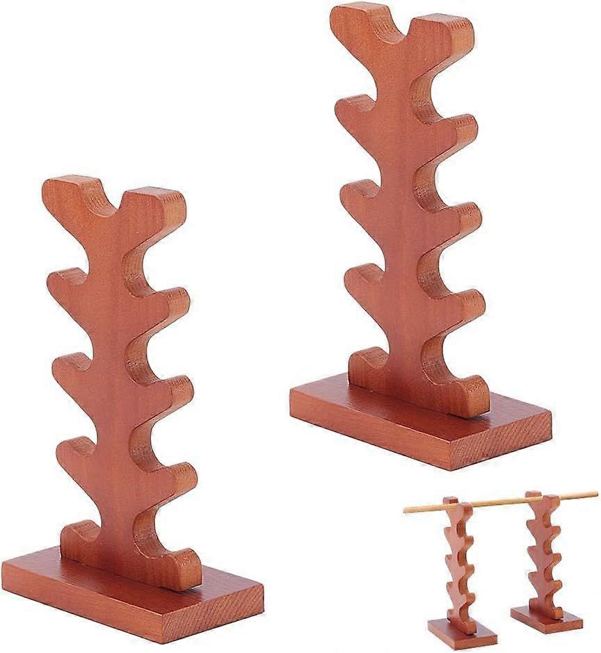 Wooden Wand Display Holder 2.91x1.65x5.12inch Handmade Wand Stand 5-Tier Wand Display for Desktop Display Decoration Collection Peru