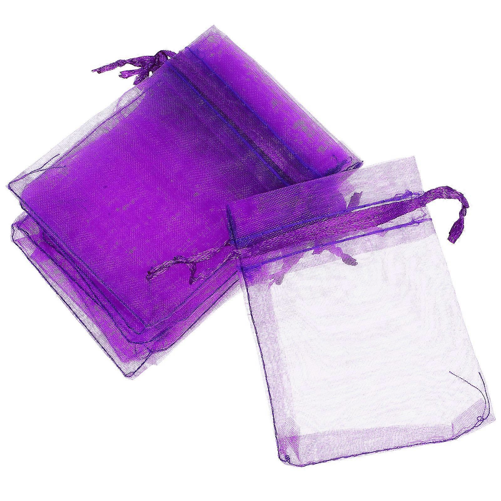Purple Lavender Sachet Bag Empty for Storage 100Pcs Breathable Yarn Material