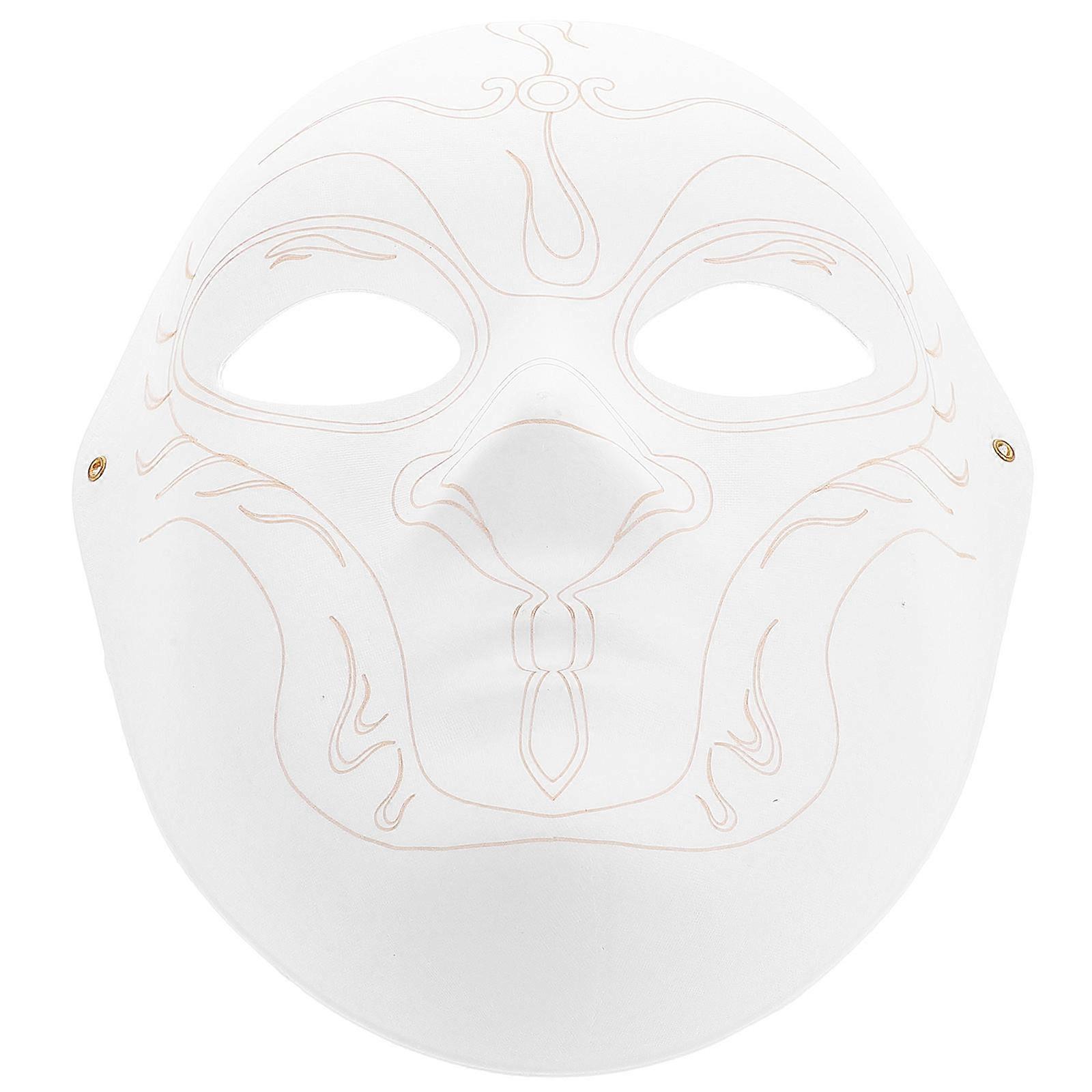Paper White Mask for Decoration Use One Craft Monkey Mask