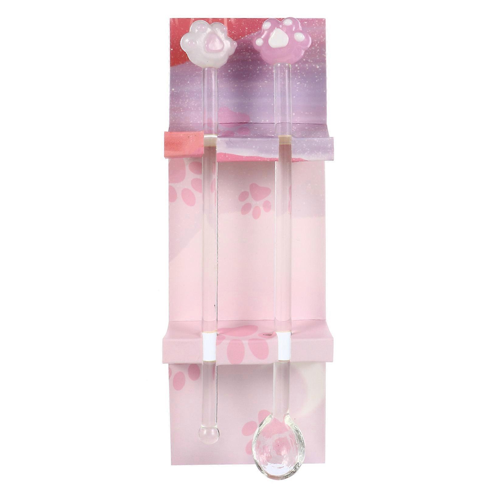 Glass Swizzle Stick and Spoon Professional Household Bar Use Special Shape Long Handle 1 Set