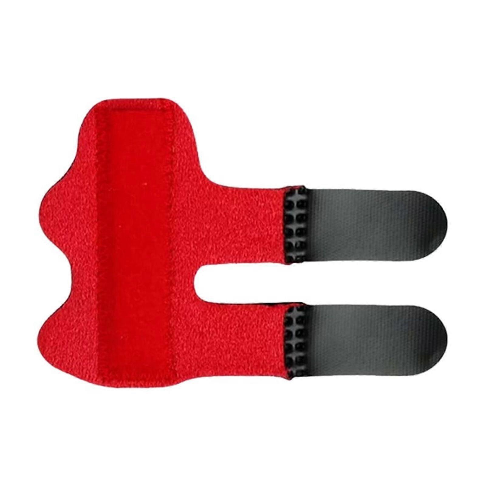Finger Splint, Trigger Finger Splint with Belt-in Aluminum & Adjustment Tape, Compatible with Thumb/Index/Middle, Red