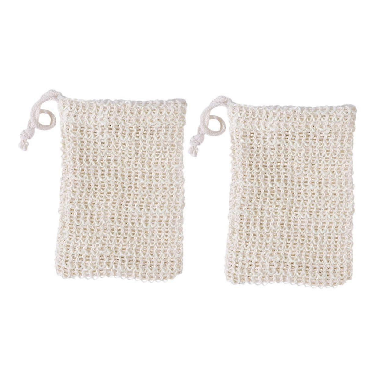 2pcs Bath Pouf and Exfoliating Soap Bag with Mesh Design, Drawstring Closure for Shower Skincare